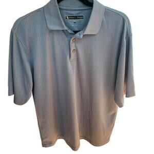 Pebble Beach Mens Performance Blue Golf Polo Size Medium